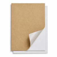 Étiquettes autocollantes en papier kraft A4 imprimables, papier autocollant brun pour imprimante jet d'encre et laser, étiquettes d'emballage écologiques