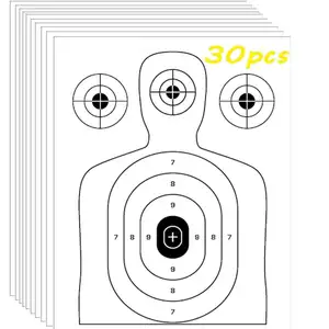 أوراق أهداف الرماية غير لاصقة-انظر الضربات الخاصة بك على الفور