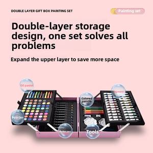 Juego <span class=keywords><strong>de</strong></span> 115 <span class=keywords><strong>Rotuladores</strong></span> <span class=keywords><strong>de</strong></span> Agua en Caja <span class=keywords><strong>de</strong></span> Aluminio, <span class=keywords><strong>Rotuladores</strong></span> Acrílicos, Suministros <span class=keywords><strong>de</strong></span> Papelería, Pinceles para Pintar - Product Image 3
