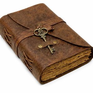 Handmade Light Green Leather Journal with Key <b>Lock</b> Vintage Rustic Diary, Lockable Writing Notebook - Product Image 6