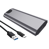 Outil gratuit Boîtier pour SSD double protocole Type-C vers M.2 Boîtier pour SSD mobile NVME & NGFF Boîtier SSD USB 3.1 PCIE et SATA