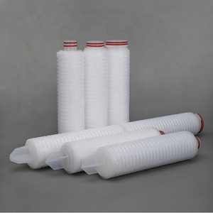Taille standard 10 ''0.22um PP/<span class=keywords><strong>PES</strong></span>/PTFE/Nylon/PVDF cartouche filtrante liquide plissée pour application alimentaire et boisson - Product Image 1