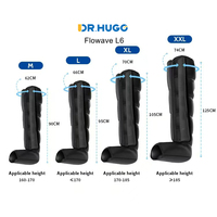 DR.HUGO Flowave L6, Máquina de Masaje Terapéutico para Piernas y Glúteos, Masajeador Eléctrico de Piernas con Compresión de Aire