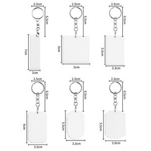 Customised Business Double Sides Printing MDF Rectangle Round Heart Square Sublimation Blanks Keychains - Product Image 5