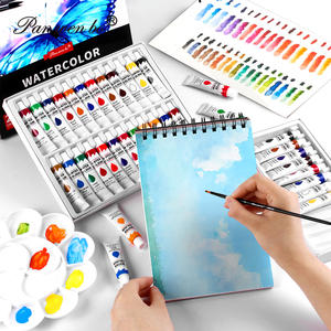 Panwenbo 12ml/0,4 oz 24 Juego de colores vibrantes Tubo de aluminio Juego de pintura de <span class=keywords><strong>acuarela</strong></span> profesional para pintores, estudiantes, principiantes - Product Image 4