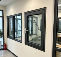 Ventana Abatible Universal de 75 mm para Interiores y Exteriores con Brida de Montaje de Aleación, Estilo Americano