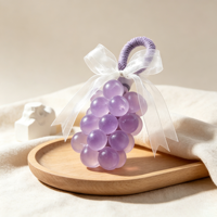 Savon artisanal en forme de grappe de raisin, parfumé, couleur personnalisée OEM, emballage en boîte cadeau en gros