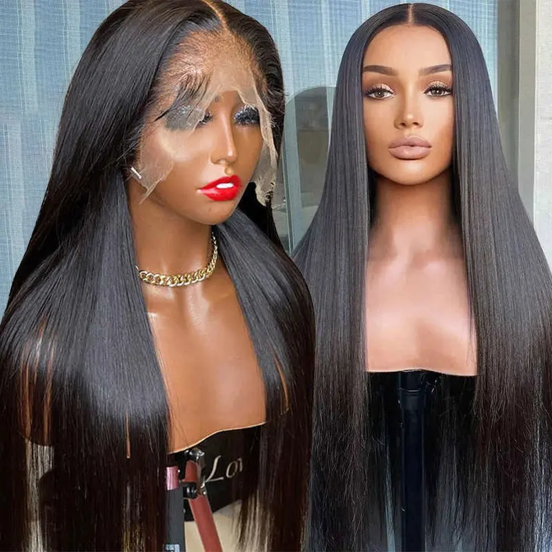 Clj Gratis Monster Ruwe Indian Perruque Gevlochten Cuticula Uitgelijnd Virgin Bone Steil Haar Hd Lace Front Pruiken Voor Blackwomen