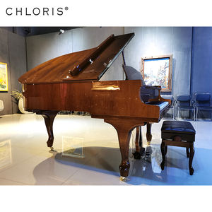 <span class=keywords><strong>Piano</strong></span> Akustik Desain Antik HG-186 Pemoles Coklat Tua <span class=keywords><strong>Piano</strong></span> Besar dengan Kaki Keriting - Product Image 3