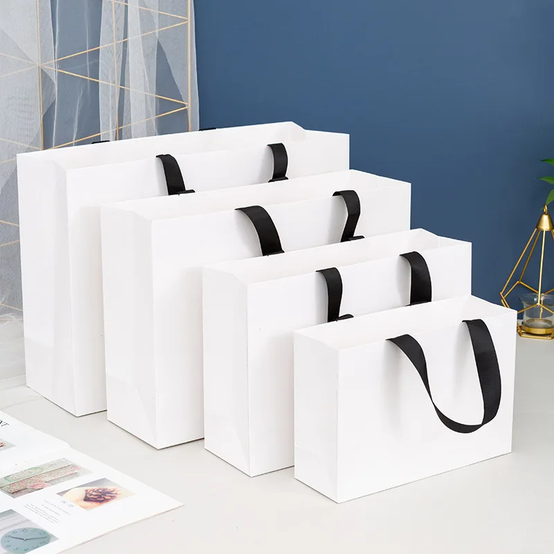 Customized Designer Logo Printed Shopping Paper Bag Luxury Packaging Paper Bags for Gift Wrapping