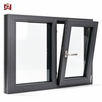 Fenêtre à battant en aluminium à rupture de pont thermique certifiée CE avec double vitrage Low-E, taille personnalisée OEM pour les maisons européennes, réduction du bruit