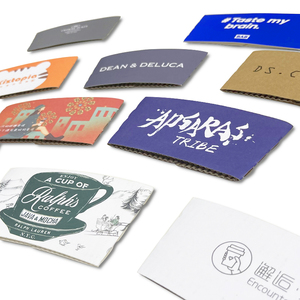 Manchon de tasse à café en <span class=keywords><strong>carton</strong></span> noir jetable, recyclable, écologique, personnalisé avec logo, pour vente en gros à prix abordable - Product Image 2