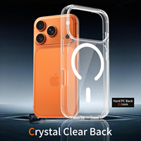Coque de téléphone portable magnétique personnalisée antichoc transparente anti-rayures et anti-jaunissement de 2 mm de haute qualité pour iPhone 18 17 16 Pro Max