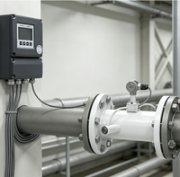 Débitmètre à ultrasons pour pipeline, haute précision 0,1 %, débitmètre numérique d'eau 4-20 mA
