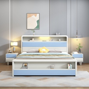 Vendita calda per bambini mobili per camera da letto in legno duro all'ingrosso letto matrimoniale set king size disegni <span class=keywords><strong>letti</strong></span> <span class=keywords><strong>matrimoniali</strong></span> in legno - Product Image 3