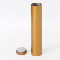 Petite boîte en métal doré élégante pour grains de café et bâtonnets d'encens, emballage hermétique portable pour barre chocolatée, boîte cadeau