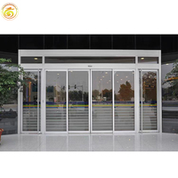 Système de porte vitrée d'entrée en aluminium minimaliste moderne pour la conception de façade de bâtiment commercial