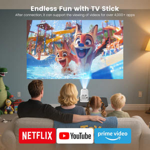 एंड्रॉइड 14 स्मार्ट प्रोजेक्टर, 720 पी एच डी पोर्टेबल मिनी प्रोजेक्टर, वाई-फाई 6 के साथ घर, आउटडोर और व्यक्तिगत उपयोग के लिए कॉम्पैक्ट क्यूब डिजाइन - Product Image 3