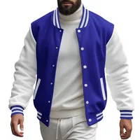 Veste bomber pour homme, automne et hiver, style baseball, velours, ample, décontractée, streetwear, col montant, motif cœur