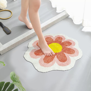 <span class=keywords><strong>Tappeto</strong></span> <span class=keywords><strong>Rotondo</strong></span> <span class=keywords><strong>in</strong></span> Peluche a Forma di Fiore per Soggiorno, Camera da Letto, Bagno, Antiscivolo, Decorazione per Cameretta - Product Image 2