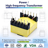 Transformateur Chopper 18401G à noyau de ferrite haute fréquence, bobinage isolé personnalisé EE42 pour amplificateur d'alimentation TV