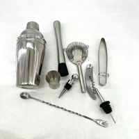 Ensemble de shaker à cocktails en acier inoxydable, kit complet de barware, ensemble cadeau pour mélanger les boissons pour bar à domicile et cuisine