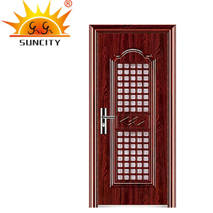 An ninh nướng thép dân cư thiết kế cửa an ninh bên ngoài không thấm nước thiết kế đồ họa hiện đại Polymer 5 năm Mặt Trời Thành Phố - Product Image 3