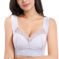 OEM Grande Taille Sexy Dos Nu Respirant Sans Fil Coupe Brasthin Sans Anneau en Acier Push Up pour Femmes Soutiens-Gorge