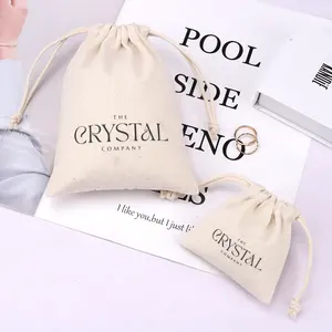 Eco-Friendly Canvas Dust Shoe Packing Pouch Custom Logo Printing Cotton Canvas Gift Shopping Bag