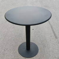 Table de bar en métal durable, style moderne et simple, pour usage commercial extérieur, idéale pour hôpitaux, restaurants, jardins et dégustations de vin.