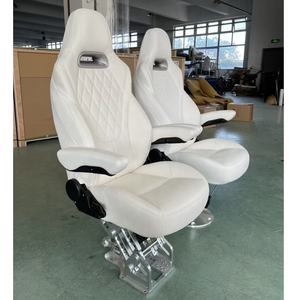 マリンカスタマイズカラーパイロットチェア折りたたみ式ボートキャプテンチェアアルミ台座付き - Product Image 1