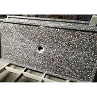 Baki Pancuran Batu Terrazzo Hitam Kustom, Alas Bak Mandi Travertine Kuarsa Granit Marmer untuk Kamar Mandi Hotel