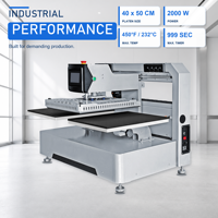 Presse à chaud électrique automatique double station multi-tension avec contrôle LCD, nouvelle imprimante à plat 110V/220V/380V pour vêtements