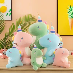 Peluches de dragon multicolores, adorables jouets en peluche en forme d'animaux, en polyester et coton PP, idéales comme cadeaux pour la maison, pour les garçons et les filles - Product Image 1
