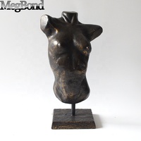 Statue de buste de femme en fonte, artisanat métallique fait main, sculpture nue sexy pour la décoration de la maison, design contemporain, art de table