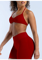 Ensemble de sport Dfy Yoga pour femme : Soutien-gorge respirant à dos élégant et short – Tenue de fitness extérieure