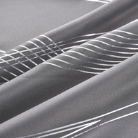 Cortinas Opacas Modernas a Rayas para Sala de Estar |   Cortinas Térmicas Aislantes, Oscurecedoras, Ahorradoras de Energía, Plateadas con Estampado en Caliente
