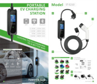 Nouveau chargeur de voiture électrique portable 7 kW Type 2 Prise CEE bleue 5 m Plug-and-Play 32A Chargeur rapide pour VE IP55 Étanche pour maison intelligente