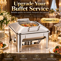 Chauffe-Plats de Luxe Style Arabe Royal 6L pour Hôtels, Plats de Service pour Traiteur, Réchauds de Buffet pour Mariages et Banquets