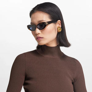 Lunettes de soleil œil-de-chat sur mesure pour femmes, monture noire, protection UV400, verres PC, style Instagram, petite monture, usage extérieur - Product Image 2