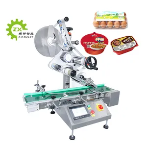 ZXSMART Fully Automatic Plastic Paper Box Card Bag Top And Side Label Applicator Labelling Machine