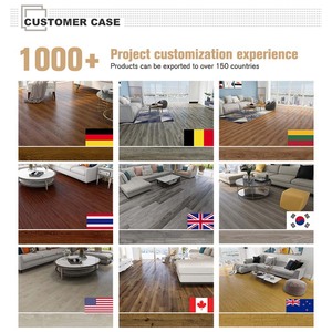 100% Environmentally Friendly Waterproof Wood Grain Interlocking Tiles Interlock <strong>Click</strong> <strong>Vinyl</strong> Spc <strong>Flooring</strong> - Product Image 4