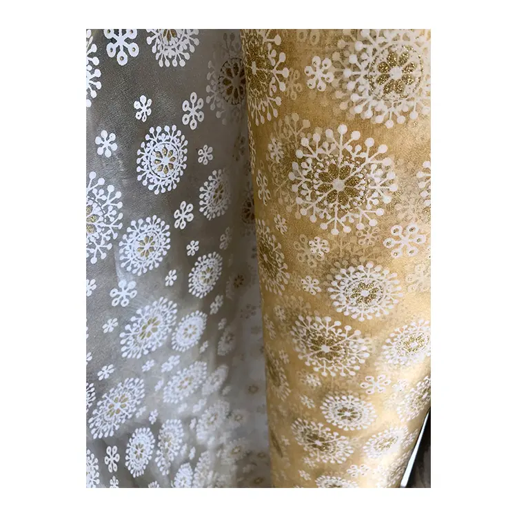 Tela de tul de malla con purpurina plateada y Flor de nieve, tejido de red de bronce con lámina de poliéster 100%, para vestido, Tutus, precio barato, venta al por mayor