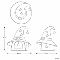 Maison pour chat en carton ondulé en forme de chapeau de sorcier, griffoir et tanière d'intérieur avec jouet étoile suspendu