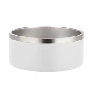 64oz Custom Logo Non Slip 304 Stainless Steel Dog Water Food Bowls Large Sized Dog Dish Dog Bowls Small Pets
