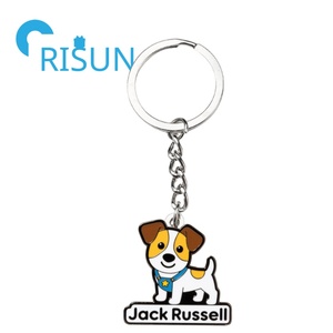 Llavero con colgante de <span class=keywords><strong>cachorro</strong></span> personalizado de fábrica, Llavero de regalo para amantes de los perros, llavero de esmalte de perro <span class=keywords><strong>Jack</strong></span> <span class=keywords><strong>Russell</strong></span> <span class=keywords><strong>Terrier</strong></span> personalizado - Product Image 4