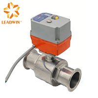 Vanne à boisseau sphérique électrique intelligente motorisée sanitaire 24VDC SS316L à raccord Tri-Clamp 4-20mA, régulée, ODM/OEM