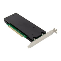 Kartu Ekspansi Penyimpanan SSD M.2 NVMe Empat Port PCIe 3.0 X16 ASM2824 Bersertifikasi ROHS Berbahan Logam Tersedia dalam Stok