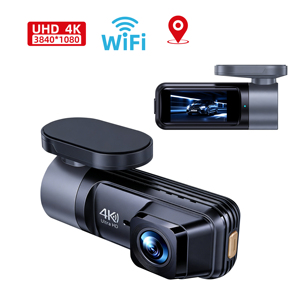 Caméra embarquée double objectif 4K+1080P à marque privée avec écran IPS 1,97 pouces, enregistreur vidéo, prise en charge Wi-Fi/GPS, boîte noire de voiture pour chauffeurs de VTC - Product Image 1