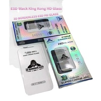 Protection d'écran antistatique en verre trempé transparent ESD Black King Kong pour iPhone 18 17 16 Pro Max (vente en gros)